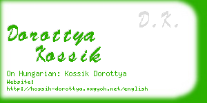 dorottya kossik business card